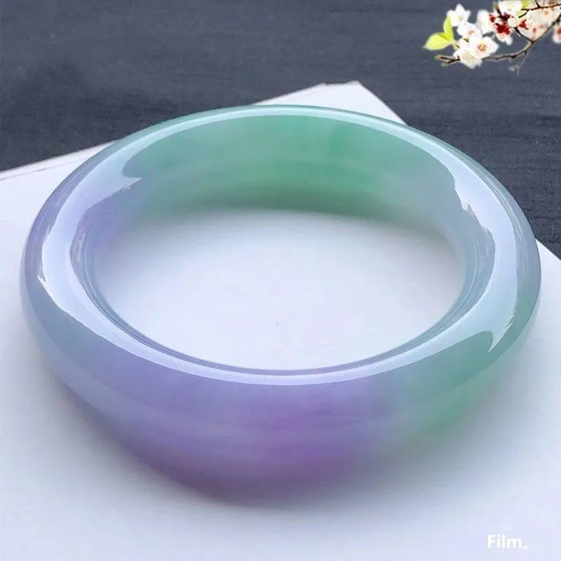 Natural Jade Bracelet for Women, Premium A Grade Jade Bangle, Elegant Gift for Wife Mom, Wellness Jewelry