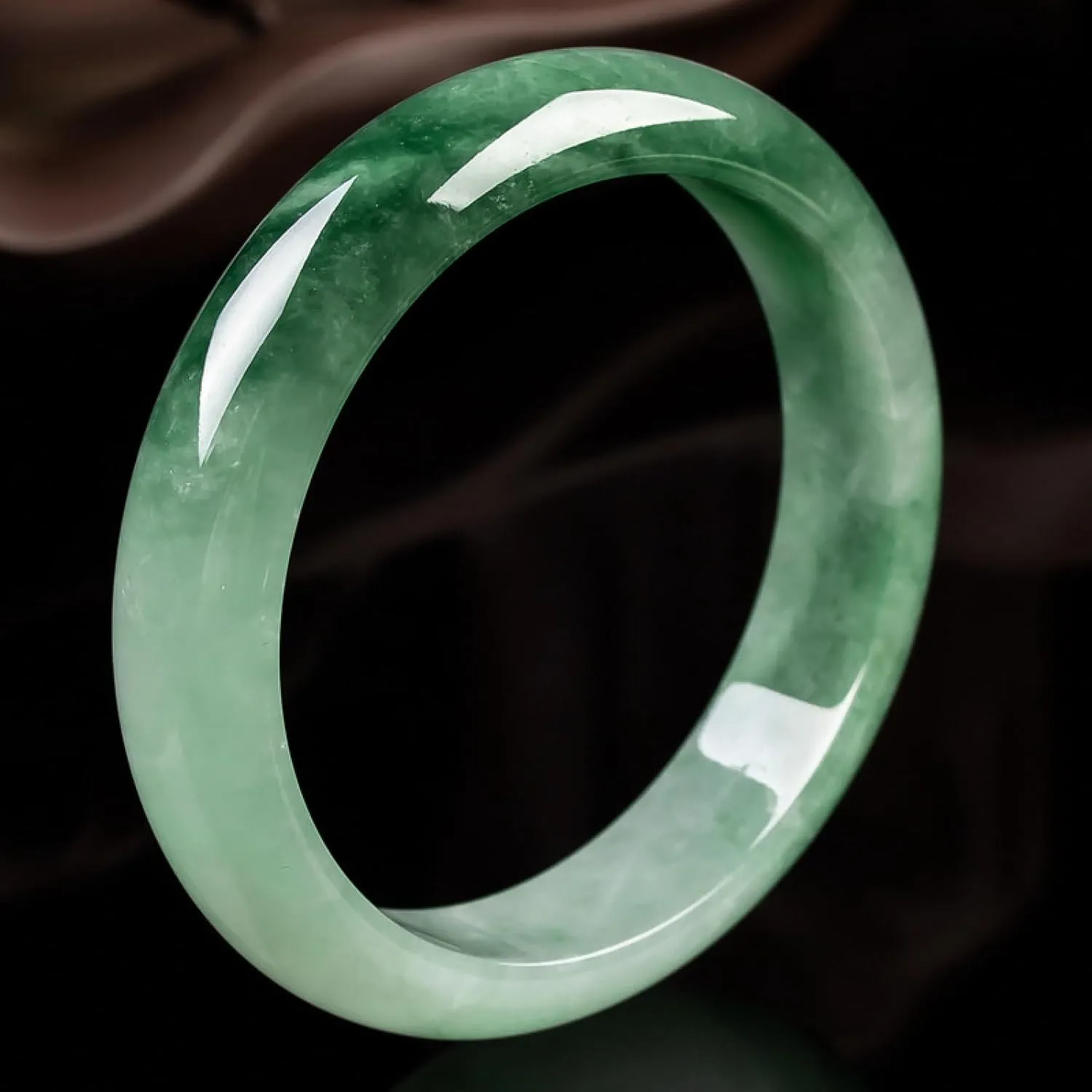 Natural Jade Bracelet for Women, Premium A Grade Jade Bangle, Elegant Gift for Wife Mom, Wellness Jewelry