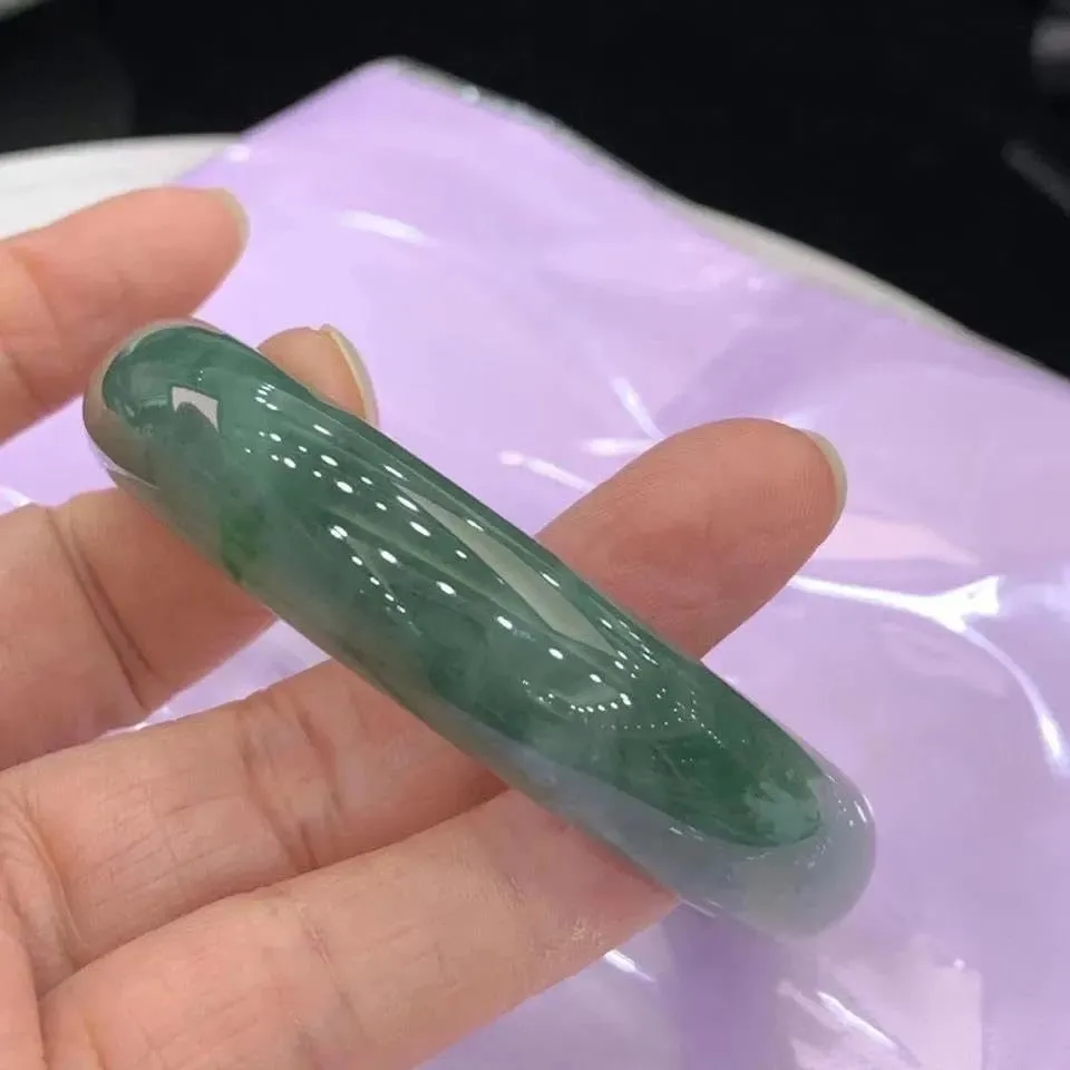 Natural Jade Bracelet for Women, Premium A Grade Jade Bangle, Elegant Gift for Wife Mom, Wellness Jewelry
