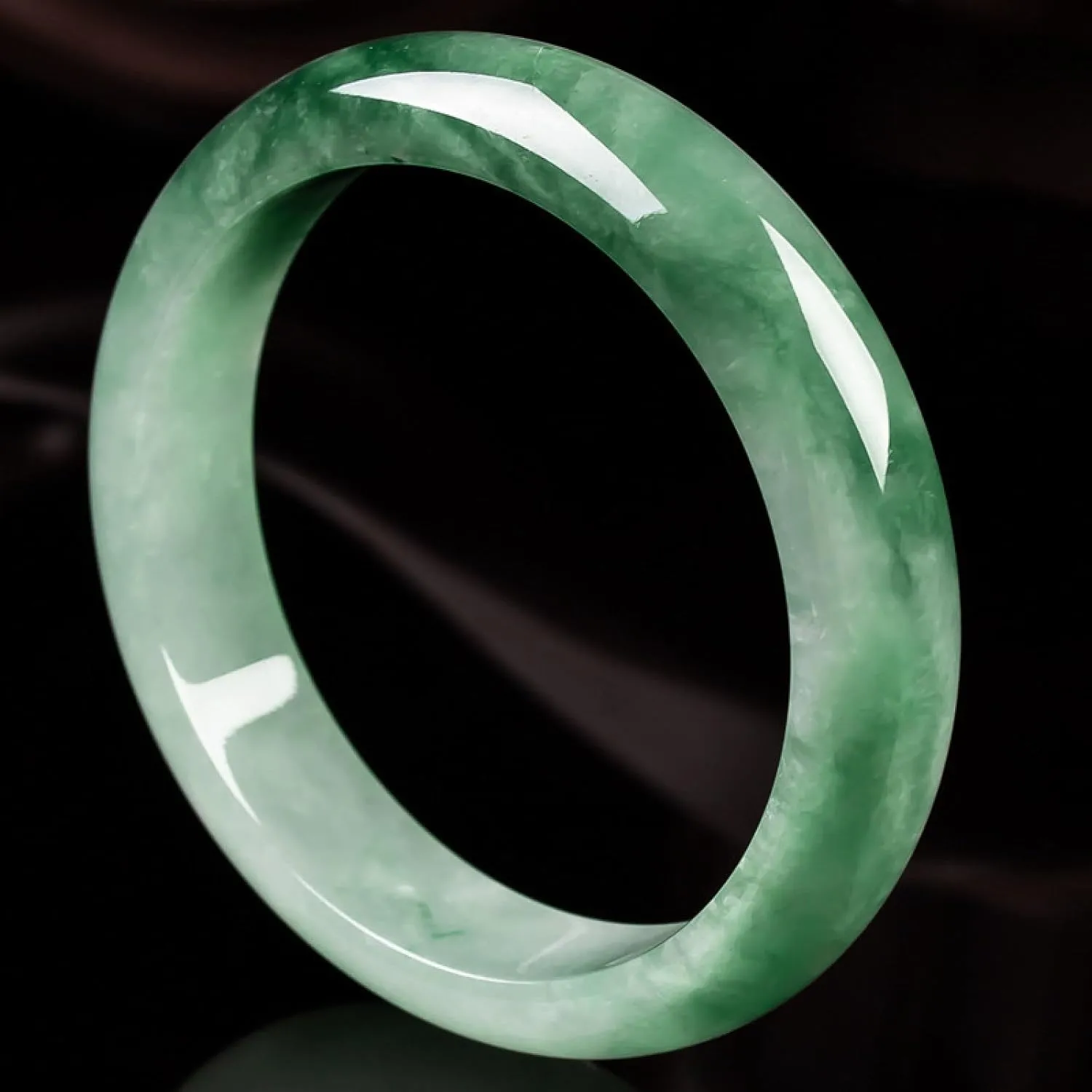 Natural Jade Bracelet for Women, Premium A Grade Jade Bangle, Elegant Gift for Wife Mom, Wellness Jewelry