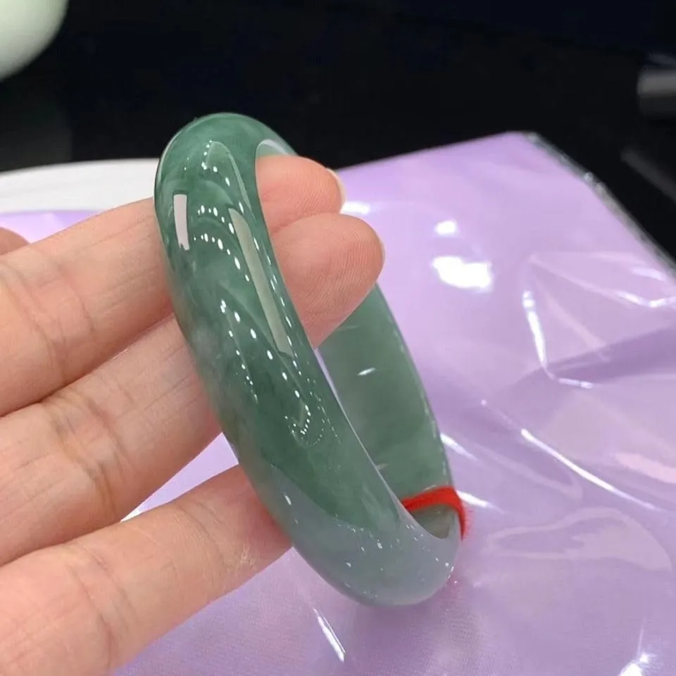 Natural Jade Bracelet for Women, Premium A Grade Jade Bangle, Elegant Gift for Wife Mom, Wellness Jewelry