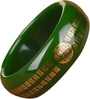 Natural Jade Bracelet with Hundred Blessings Green Bracelet 58-62mm Fengshui Fashion Jade Bangle bracelet For Women Genuine