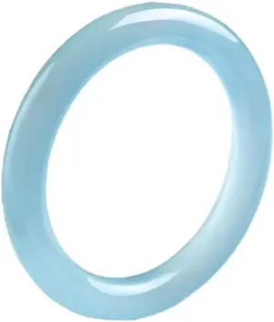 Natural Jade Chalcedony Ice Seed Lake Blue Bracelet Round Bar Bracelet 58-62mm Fengshui Fashion Jade Bangle bracelet For Women Genuine