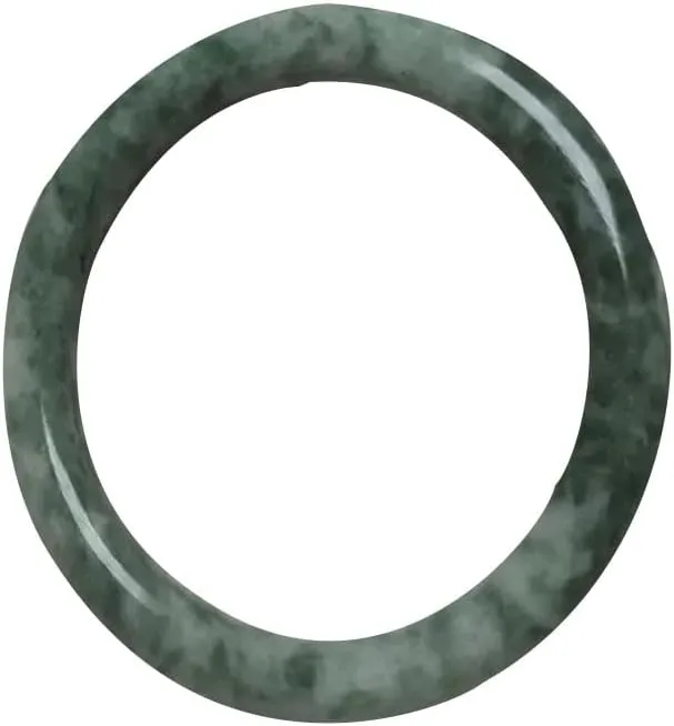 Natural Light Green Floating Flower Jade Bracelet With Round Strips and Emerald Green Bracelet 58-62mm Fengshui Fashion Jade Bangle bracelet For Women Genuine