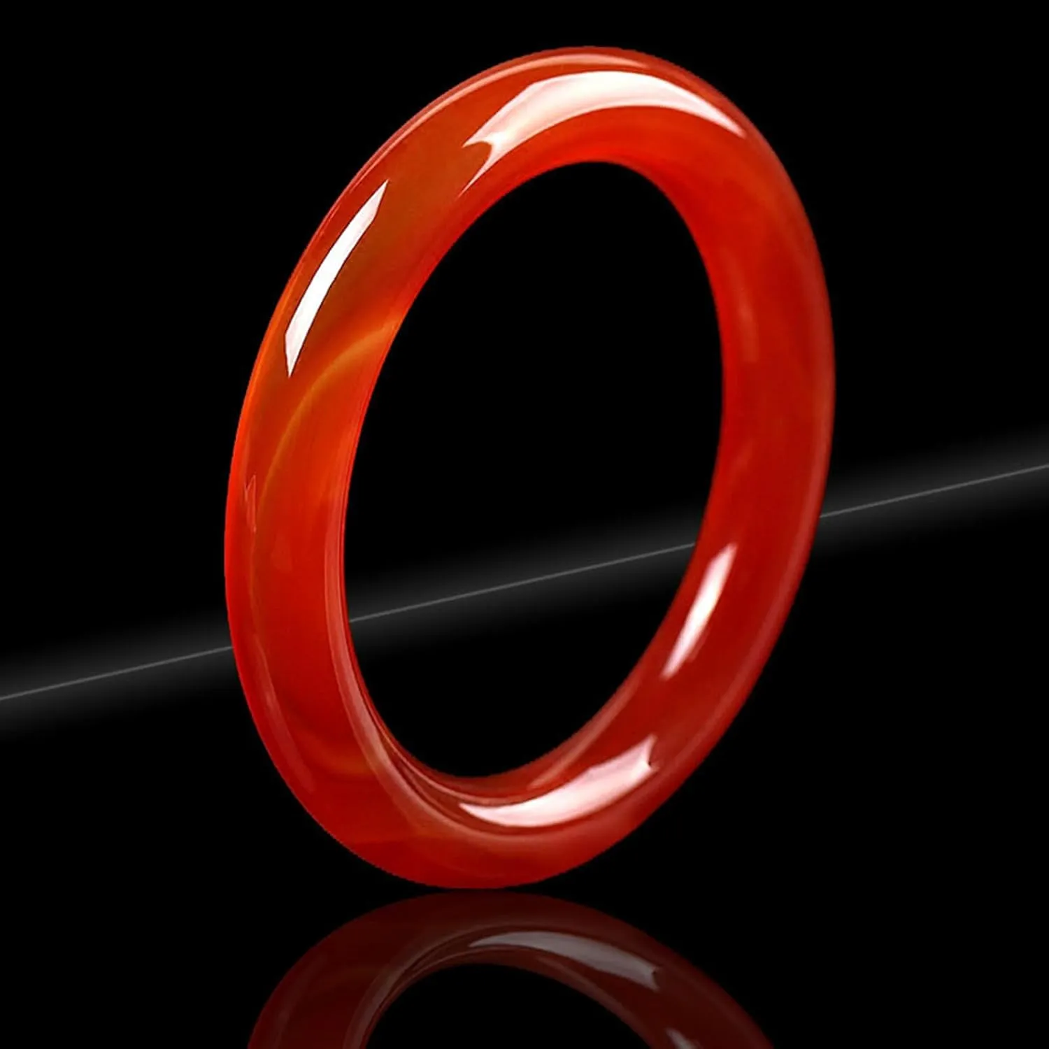 Natural red Gemstone Jade Bangle Bracelet for Women Chinese Red passion and love Positive Energy Good Luck Bracelet