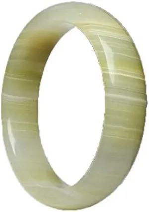 N/B Natural Silk Jade Bangle Afghan Green Bracelet Jewelry
