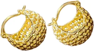 NOLITOY Unique Metal Hoop Earrings Minimalist Design Hollow-out Ball Ear Hoops Fashion Jewelry for Women