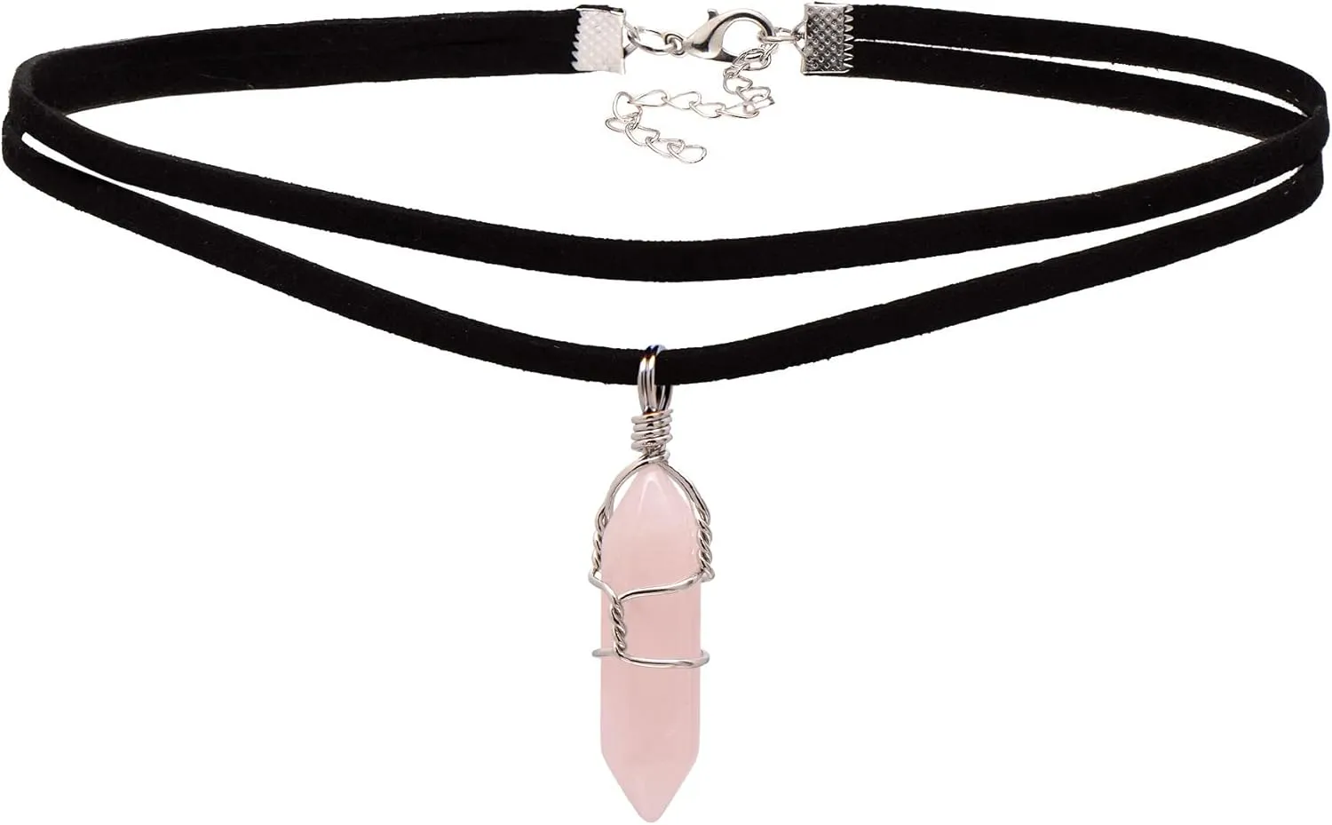 Paialco Double Layers Black Choker Necklaces for Women, Dangle with Varied Charm