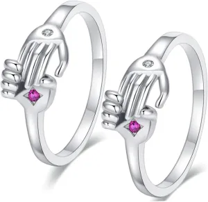 Pair of Couple Wedding Rings Love Ring for Couples Jewelry for Valentine's Day