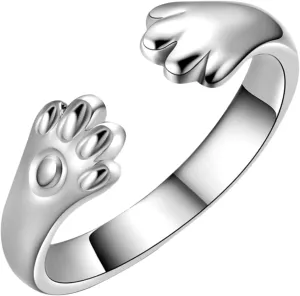Paw Rings Adjustable Open Ring Decor Fashion Finger Jewelry for Women