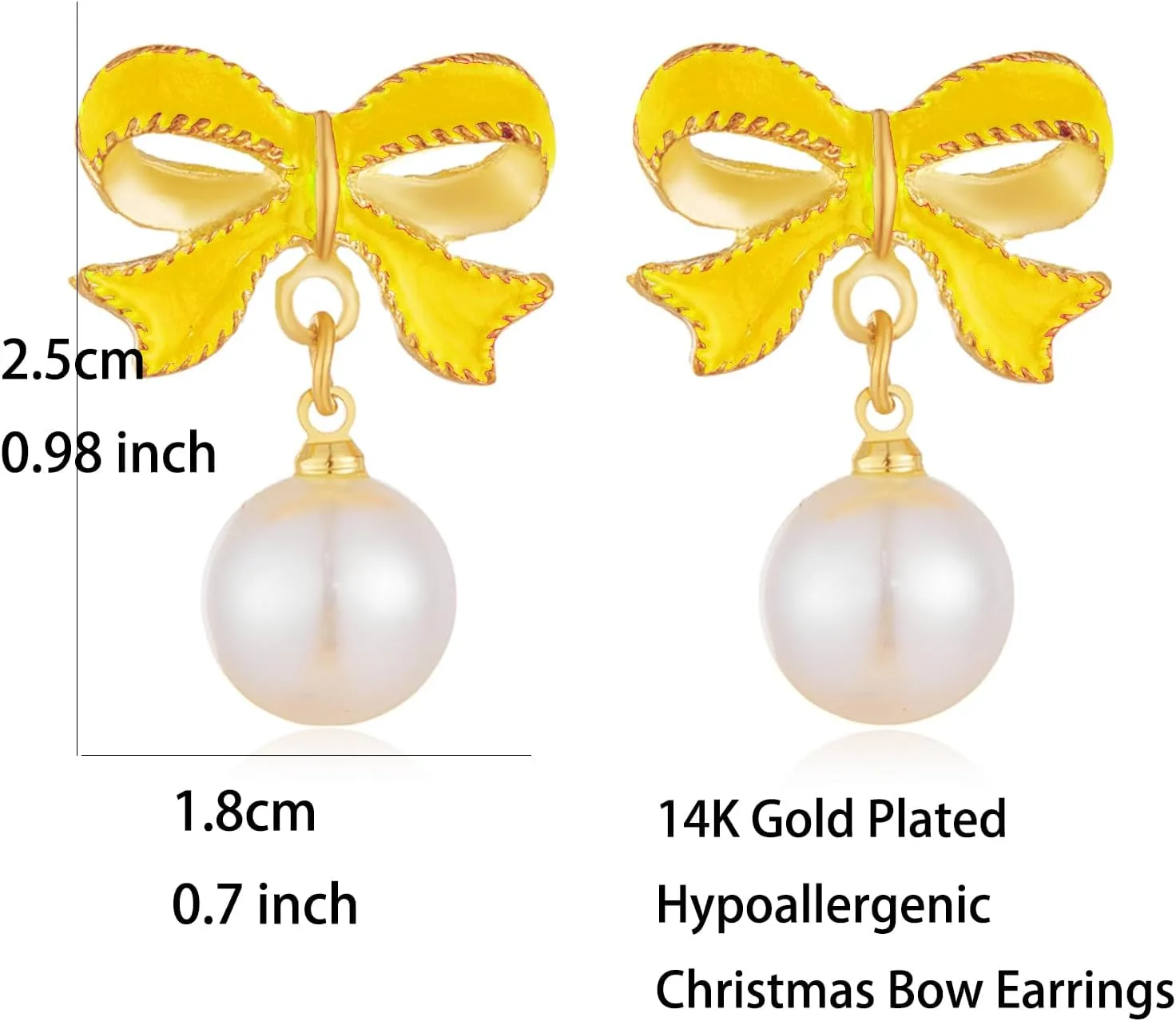 Pearl Bow Earrings for Women Christmas Bow Earrings Red Bow Dangle Earrings Coquette Earrings Bow Jewelry Rhinestone Gold Bow Earrings Silver Yellow Pink Bow Earrings Bow Stuff Christmas Jewelry for Women