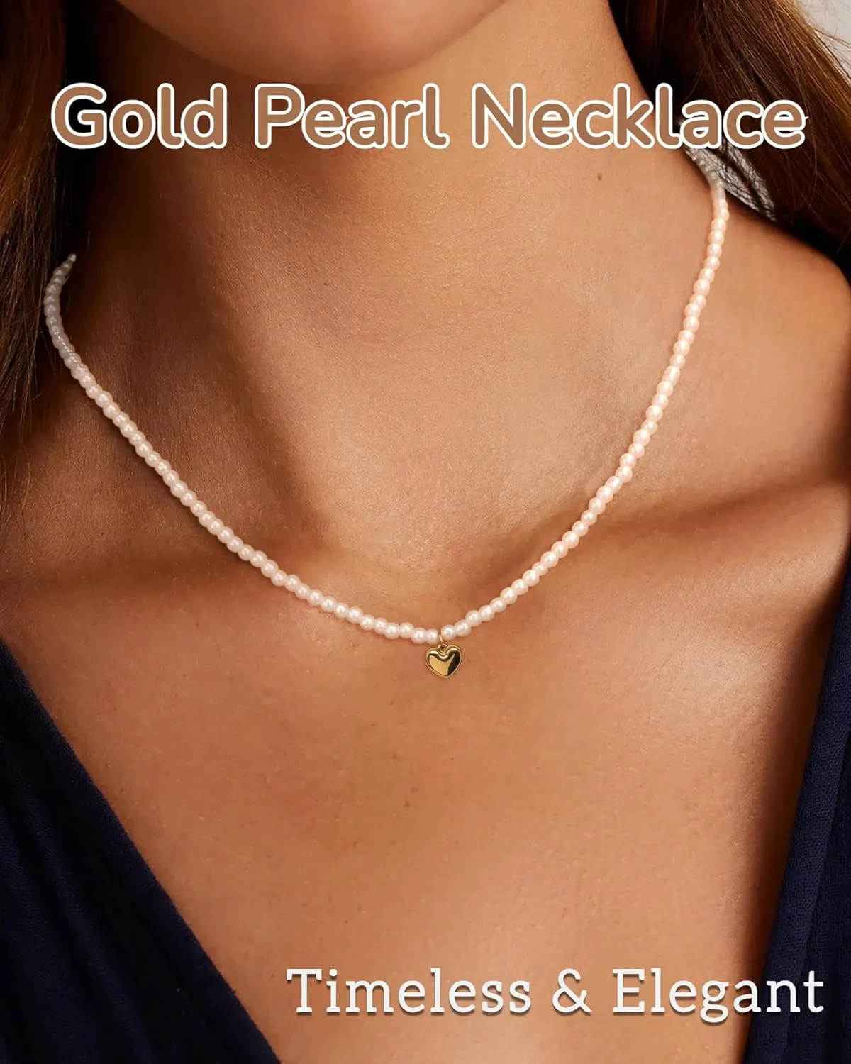 Pearl Necklaces for Women Gold Beach Shell Pendant Necklace Trendy Layered Pearl Choker Necklaces Boho Summer Jewelry Gifts for Women