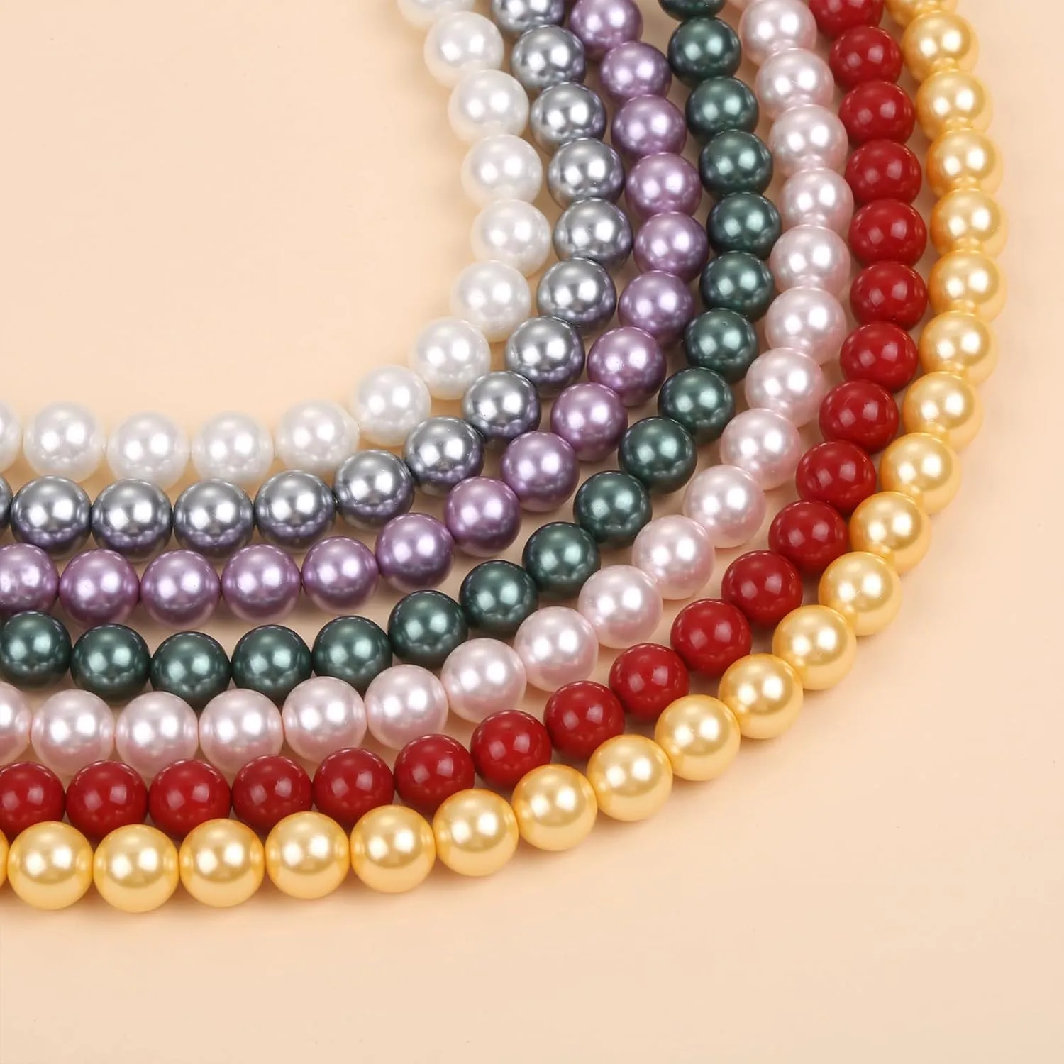 Pearl Necklaces for Women,8mm Pearl Necklace and Earring Bracelet Jewelry Set for Women Men Wedding Birthday Valentine Christmas Day Gifts