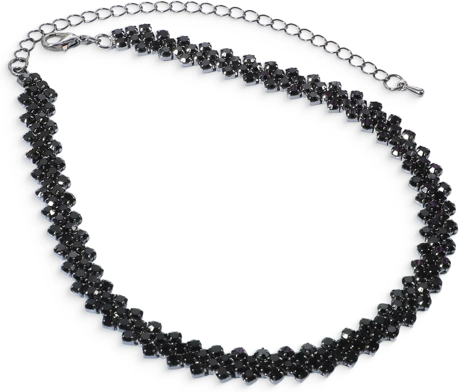 Prasacco Choker Necklace for Women Rhinestone Necklace for Women Chokers Diamond Choker Necklaces Crystal Necklaces for Party Prom Wedding Jewelry Accessories