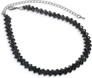 Prasacco Choker Necklace for Women Rhinestone Necklace for Women Chokers Diamond Choker Necklaces Crystal Necklaces for Party Prom Wedding Jewelry Accessories