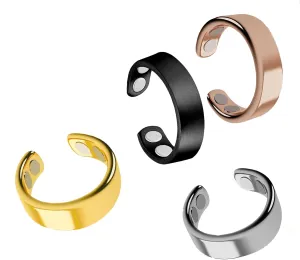 Rings for Women, Ring Adjustable Stainless Steel Rings Vitality Rings, Anti Snoring Adjustable Fatigue Relief Sleep Aid Magnetic Acupressure Ring for Women Men