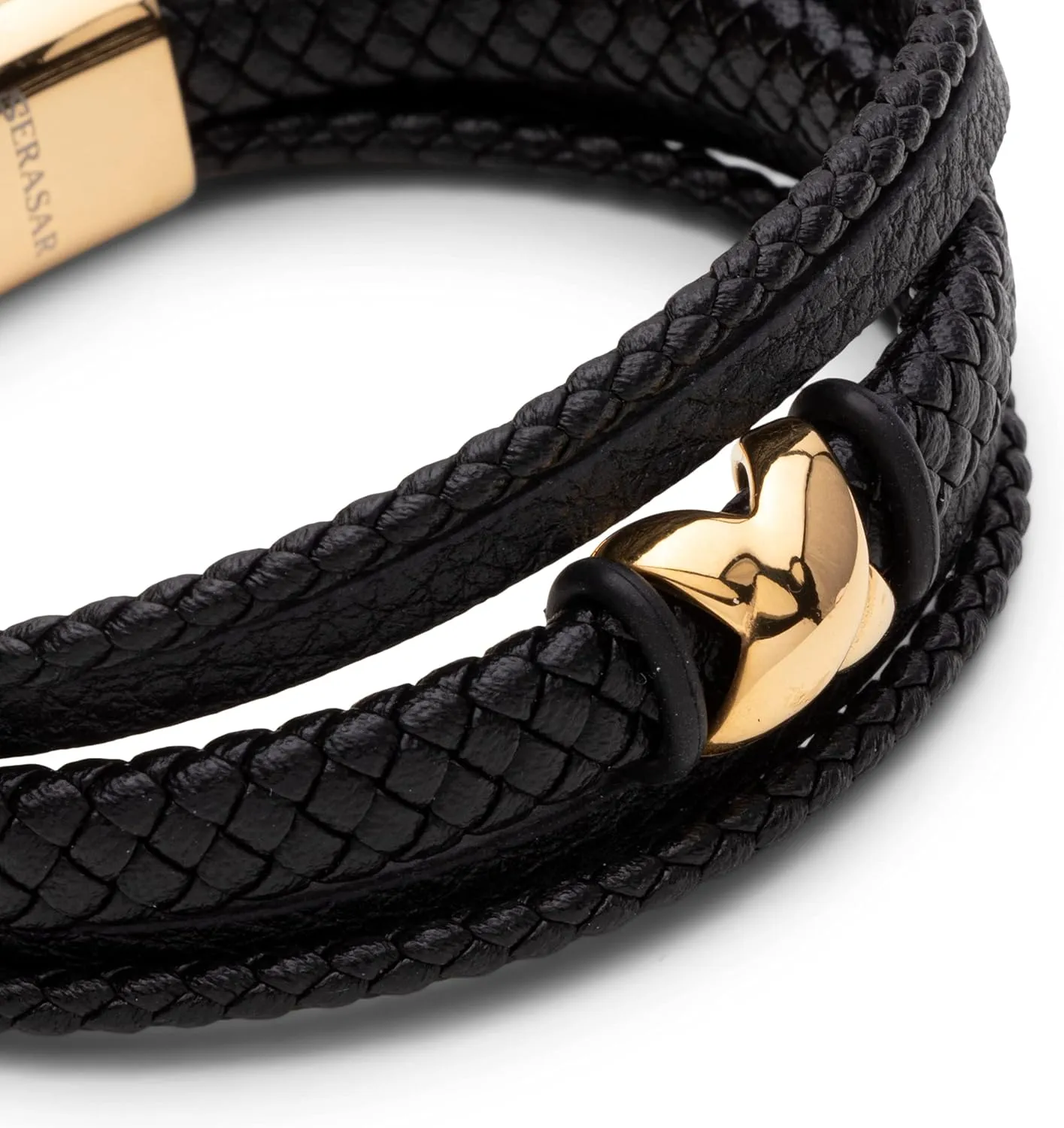 SERASAR Premium Leather Bracelet Men | Stainless Steel Magnetic Clasp | Three Colors | Jewelry Box Included