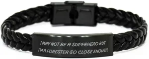 Special Forester Braided Leather Bracelet, I May Not Be a Superhero but I'm a, Present For Friends, Unique Gifts From Friends, Leather bracelets for men, Leather bracelets for women, Handmade leather