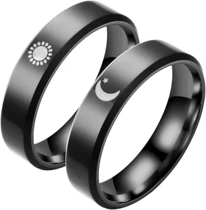Stainless Steel Couples Ring Set Promises Ring for Wedding Engagement Couples