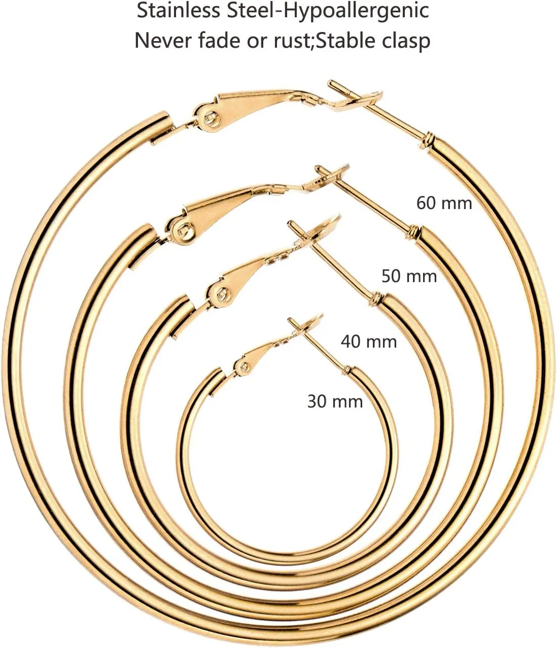 Stainless Steel Gold/Silver Plated Hoop Earrings for Women, Hypoallergenic 14k Gold Hoops Huggie Earrings Lightweight Cartilage Small CZ Ball Flatback Studs Earring Pack for Multiple Piercing