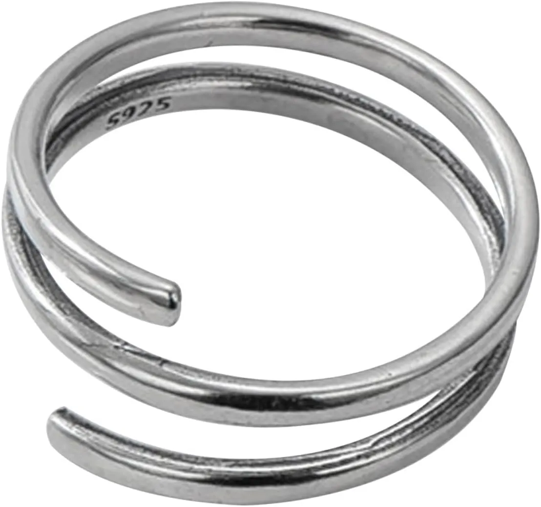 Stylish Thai Silver Ring Women's Adjustable Ring Fashionable Thumb S925 Sterling Silver Engagement Band