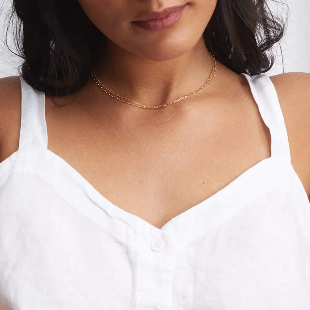 Turandoss Dainty Gold Choker Necklaces for Women - 14K Gold Plated Handmade Medallion Snake Link Chain Cross Star Moon Adjustable Simple Choker Necklaces for Women Jewelry