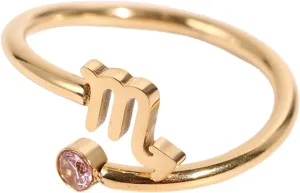 Unique Zircon Constellations Rings Adjustable Fashion Open Rings Statement Jewelry Simple Knuckles Rings
