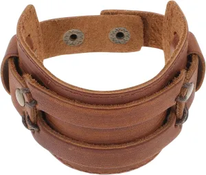 VANZACK Personalized Gothic Style Wristband Retro Leather Bangle Bracelet for Men