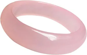 Vesppears Natural Feng Shui Pink Purple Jade Bangle for Women Genuine Gold Silk Jade Fashion Safe and Auspicious Fit 58-62mm