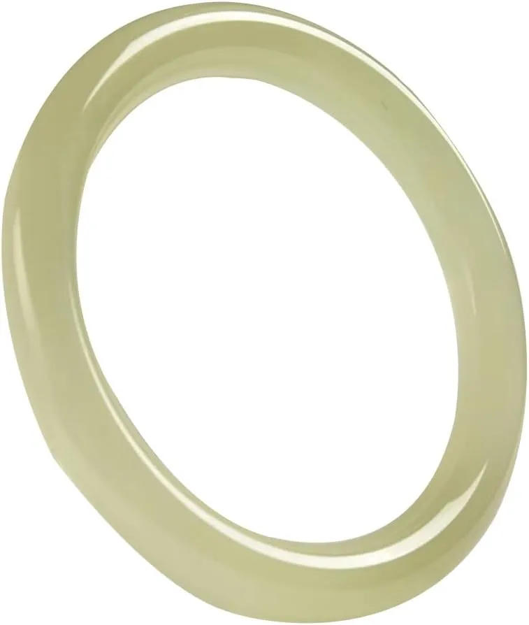 Vesppears Natural Feng Shui Qing Bai Yu Jade Bangle for Women