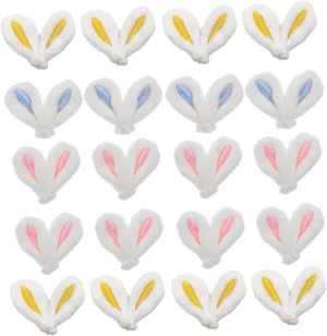 VOSAREA 30Pcs Plush Rabbit Ear Hair Clip Accessories Bunny for DIY Crafts for Scrapbooking Hairpins Jewelry More Enhance Creativity Imagination