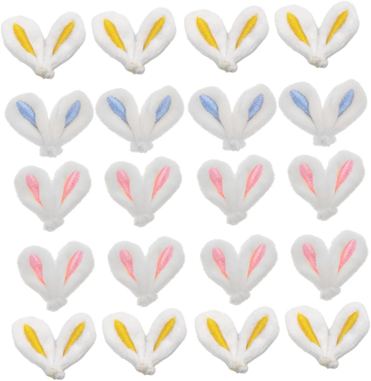 VOSAREA 30Pcs Plush Rabbit Ear Hair Clip Accessories Bunny for DIY Crafts for Scrapbooking Hairpins Jewelry More Enhance Creativity Imagination