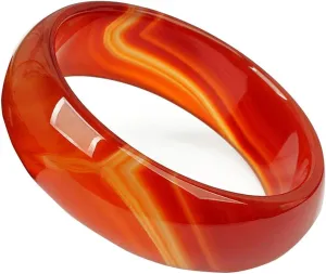 Women's Bracelet, Jade Bangle Bracelet with Bracelet Box, Classical Chinese Style Retro Red Stone Bangle for Teenager, Natural Jewelry for Birthday,64-66mm,