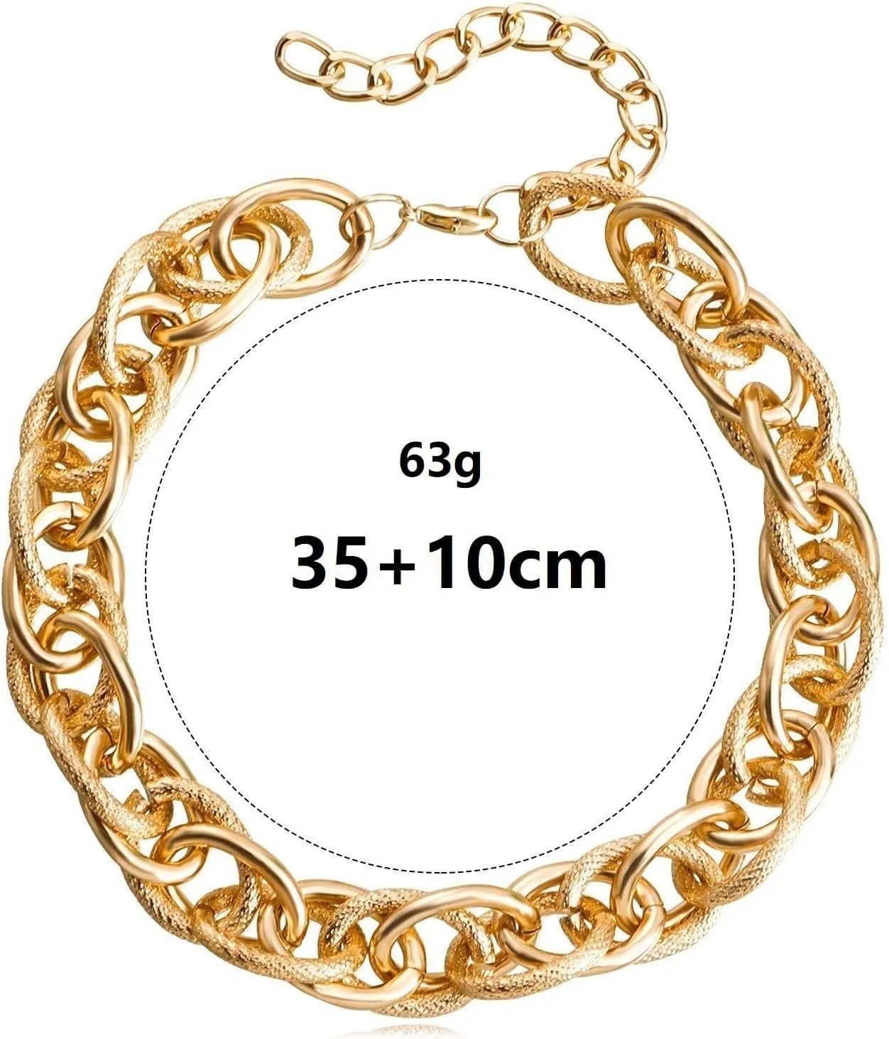 YOOESTORES82 Chunky Gold Cuban Chain Choker Necklaces,Trendy Punk Hip Hop Style Link Chain Necklaces,Dainty Exaggerated Accessories Jewelry Gifts for Women